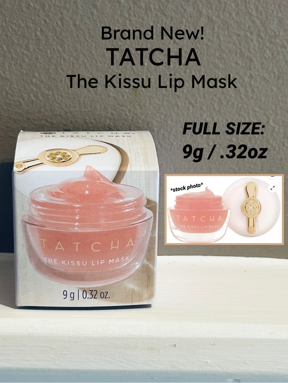 NWT Full Size! TATCHA Kissu Hydrating & Plumping Lip Mask
